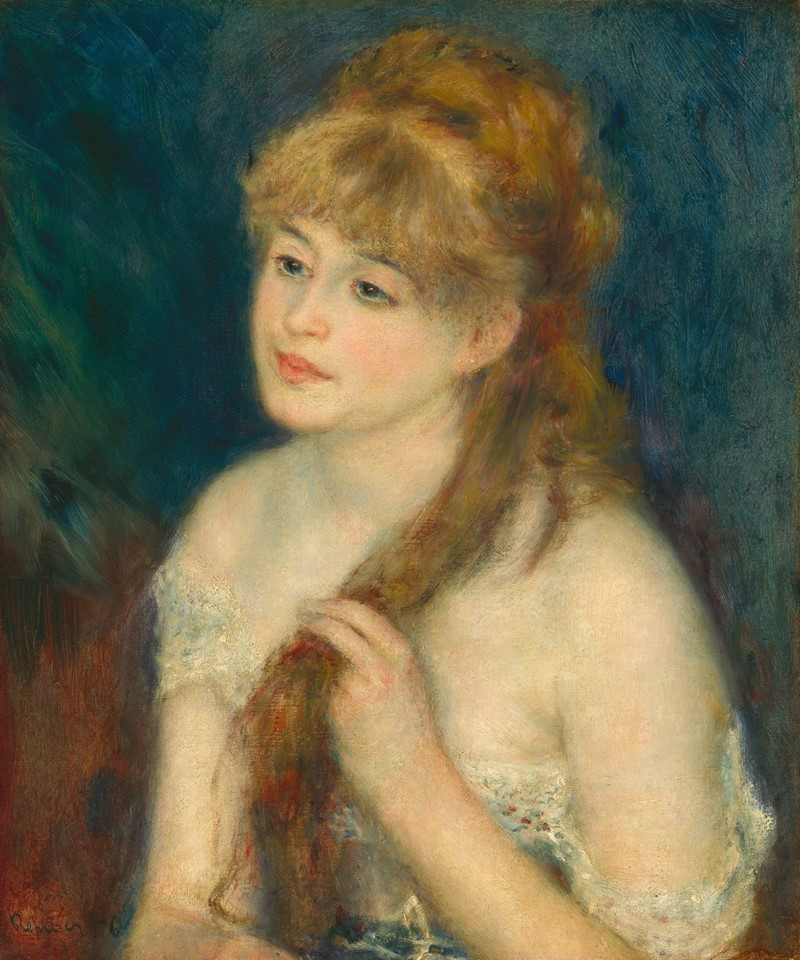 Young woman braiding her hair 1876 xx national gallery of art washington